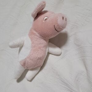 Unique One Of A Kind Like New Pink and White Plush Pig Piglet Cute Plush Soft